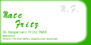 mate fritz business card